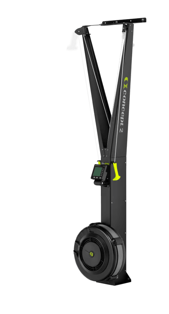 Concept2 SkiErg shown in its wall-mounted vertical configuration