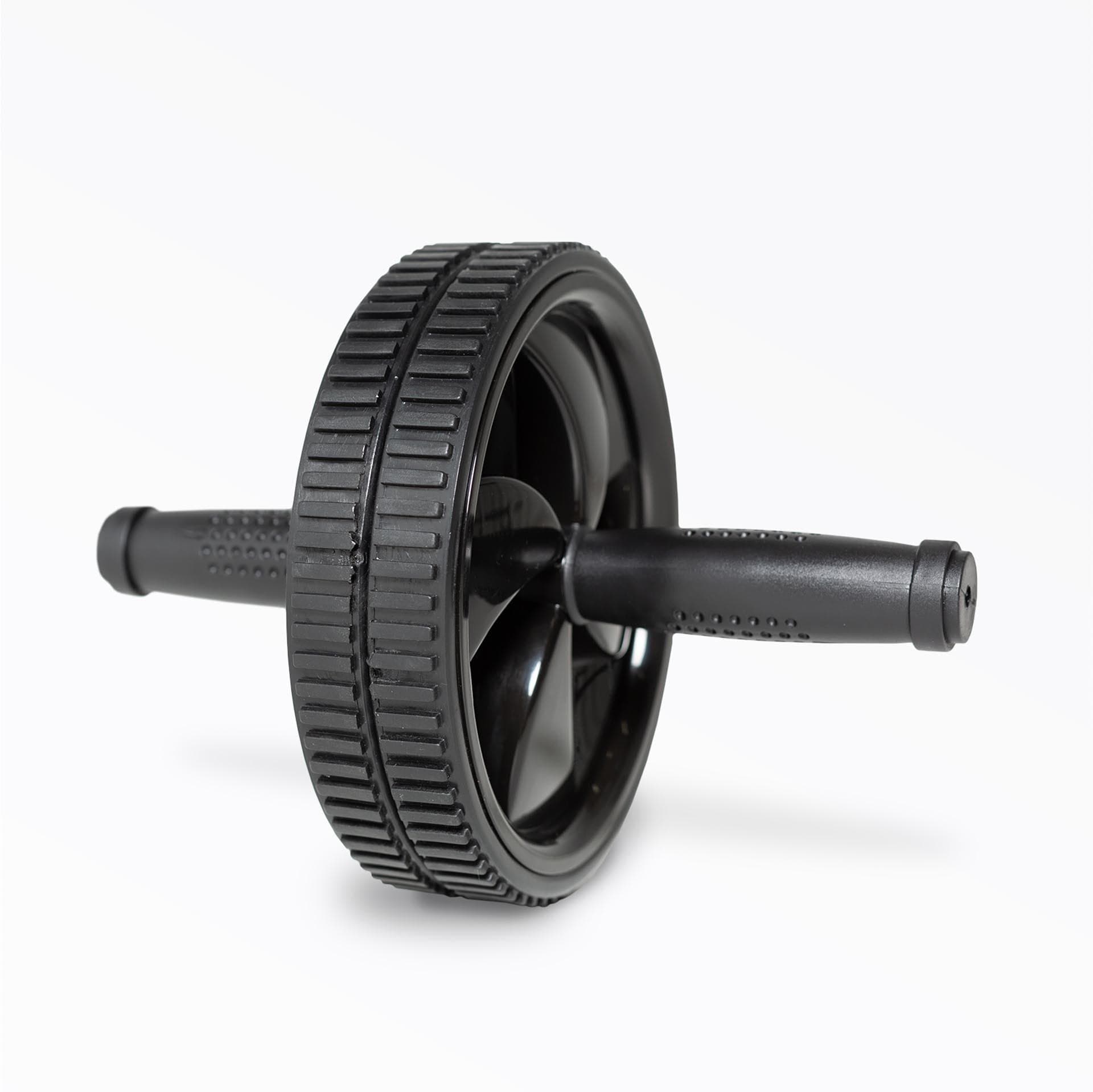 REP Ab Roller shown in black with dual wheels and textured handles